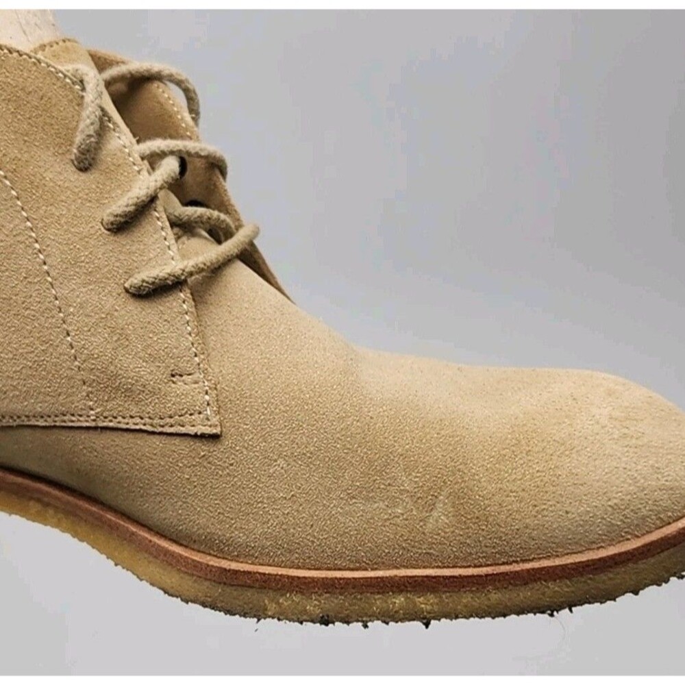 Johnston & Murphy Ankle Boot Chukka Tan Suede Lace-Up Women Size 9 Gum Sole Shoe - Picture 5 of 12